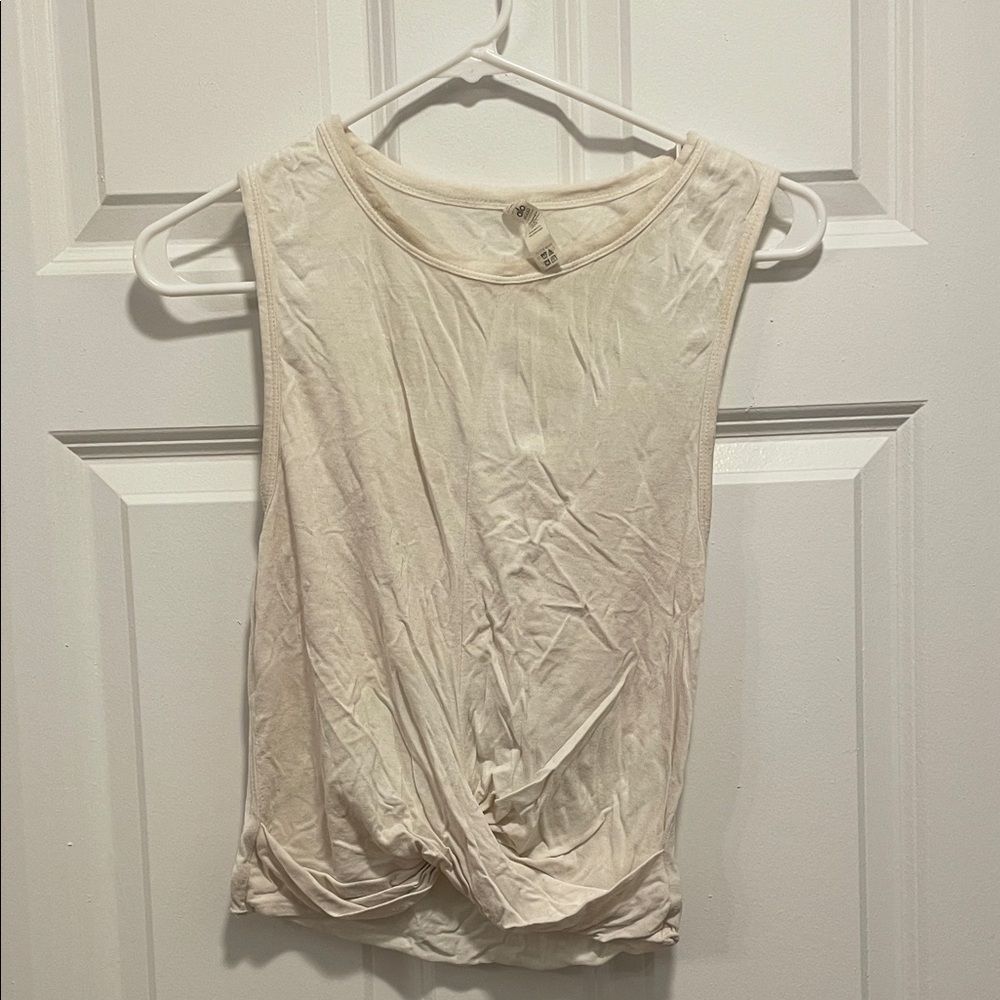 ALO Yoga Cream Twist Tank Top